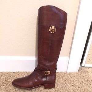 Tory Burch leather brown boots